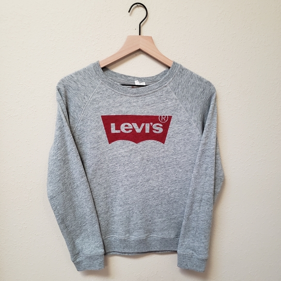 Levi's Tops - Levi's - Gray Crewneck Logo Sweatshirt